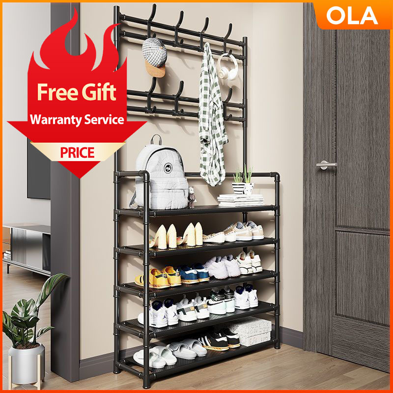 OLA Shoe Hat Rack Simple floor coat rack shoe rack Multifunctional Shoe ...