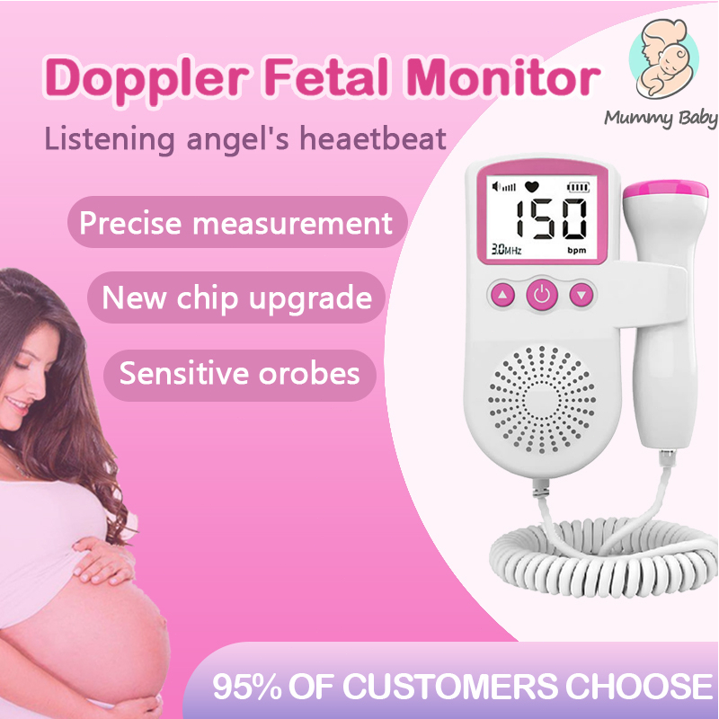 Mommy.Baby Fetal Doppler Baby Heart Monitor Device Home LCD Screen ...