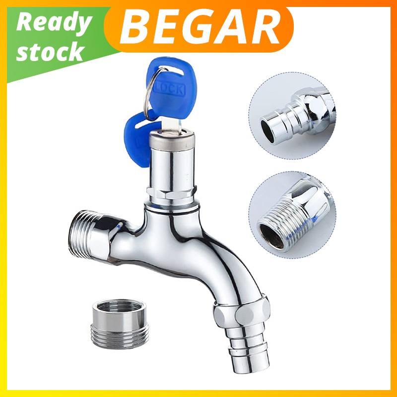 Faucet Anti-Theft Water Tap with Key Alloy Key Switch Faucet Bibcocks ...