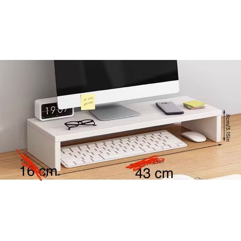 Monitor Riser Laptop Riser Solid Wood | Shopee Philippines