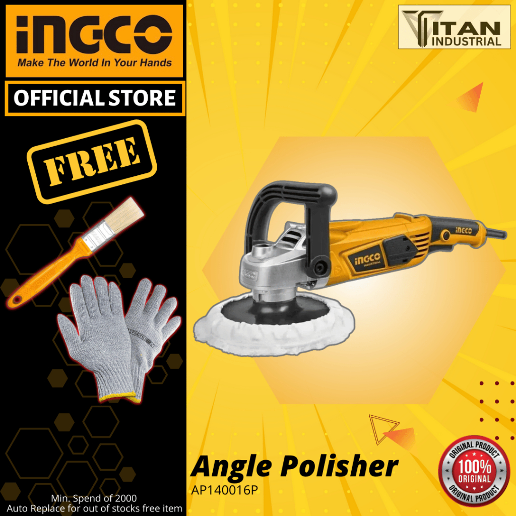 INGCO Angle Polisher 1400w AP14008-2P / AP140016P • Tm ss | Shopee ...