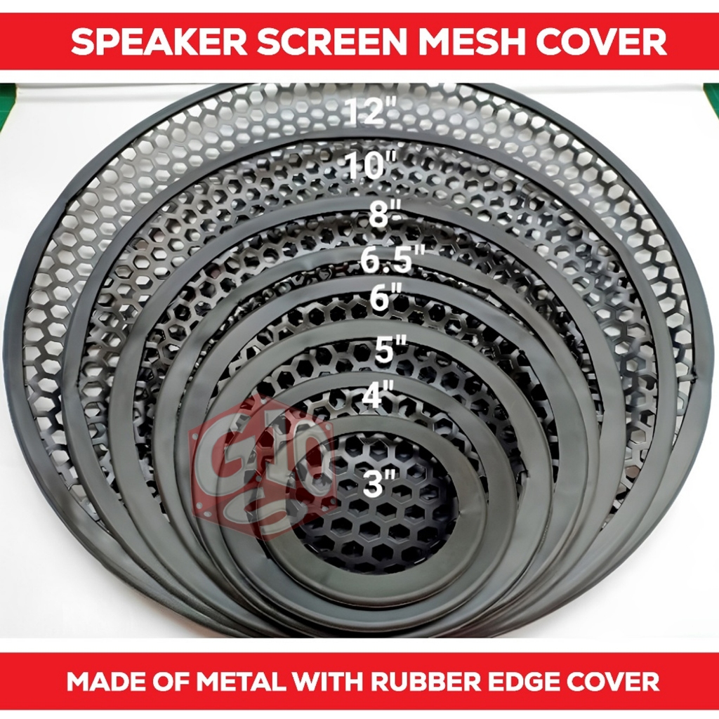 SPEAKER SCREEN MESH COVER MADE OF METAL WITH RUBBER EDGE COVER | Shopee ...