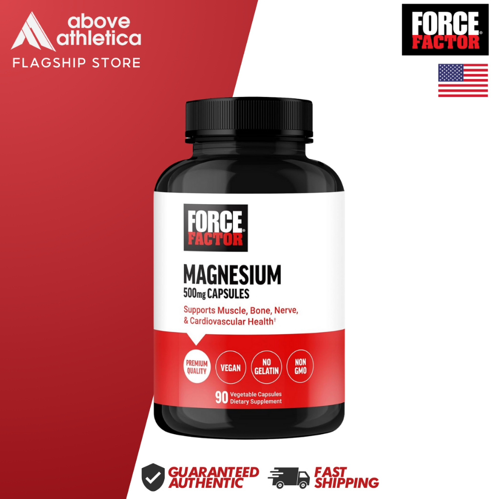 Force Factor Magnesium 500mg - 90 Capsules Support Muscles, Bones ...