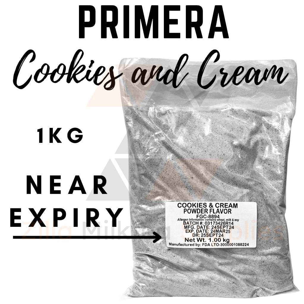 Primera Cookies and Cream Premium Powder Flavor 1kg for Milktea, Milk ...