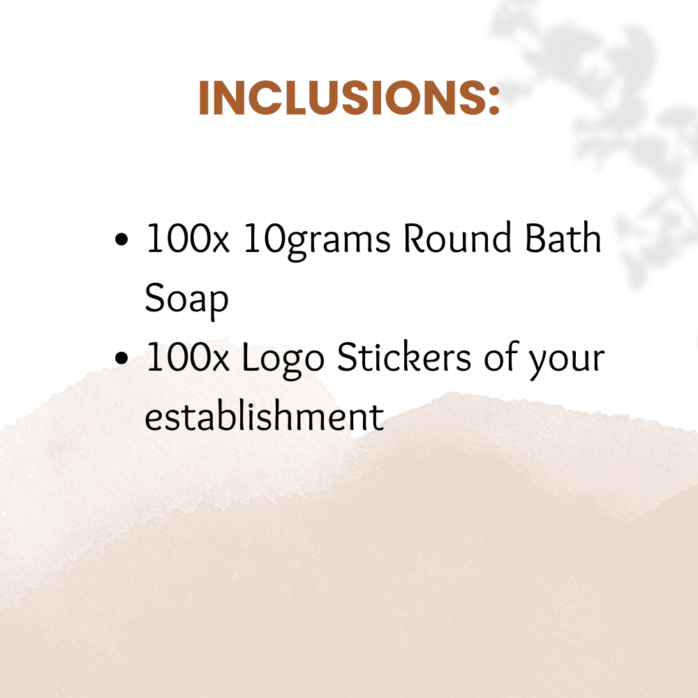 10g Round Hotel BnB Soap Free Logo Stickers! | Shopee Philippines