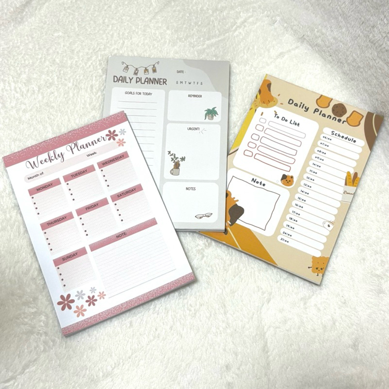 Daily Weekly Planner NotePads 50 sheets A5 size 2025 | Shopee Philippines
