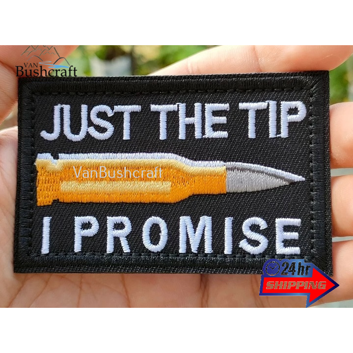 JUST THE TIP EMBROIDERED VELCRO PATCH | Tactical Morale Patch for ...