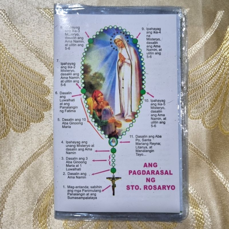 Rosary Guide Tagalog and English Version with plastic cover/ WHOLESALE ...