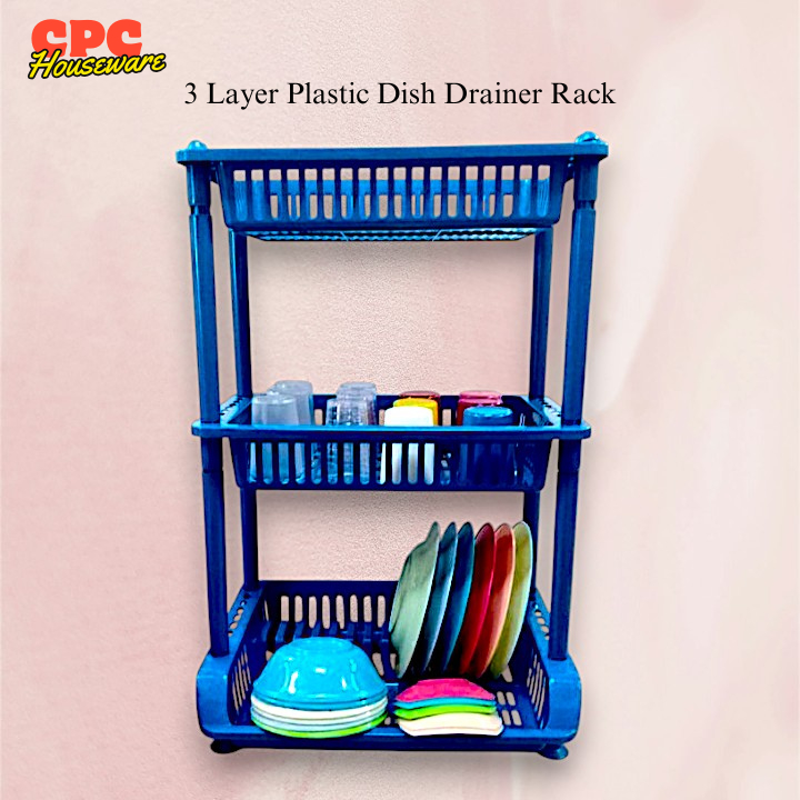 3 Layer Plastic Dish Drainer Rack/Kitchen Organizer/Lagayan ng Plato ...