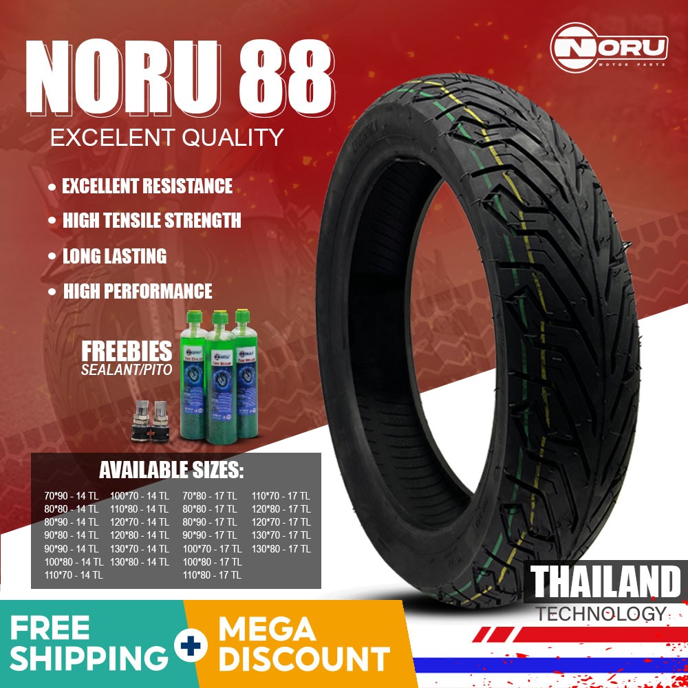 MOTOLAB NORU 100/80 - 14 Tubeless Tire Motorcycle FOR NMAX PCX ADV ...