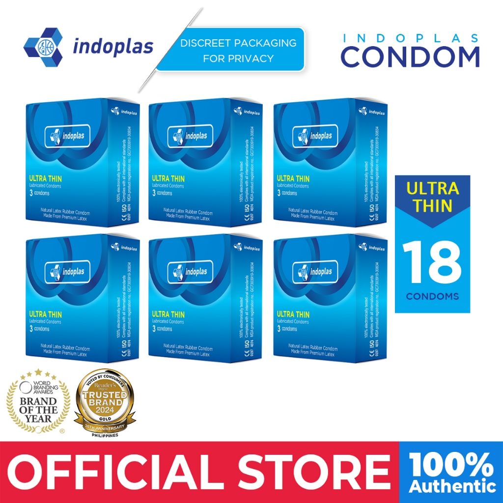 INDOPLAS Condom – Ultra Thin 3’s | Pack of 18s (6 Boxes) | Shopee ...