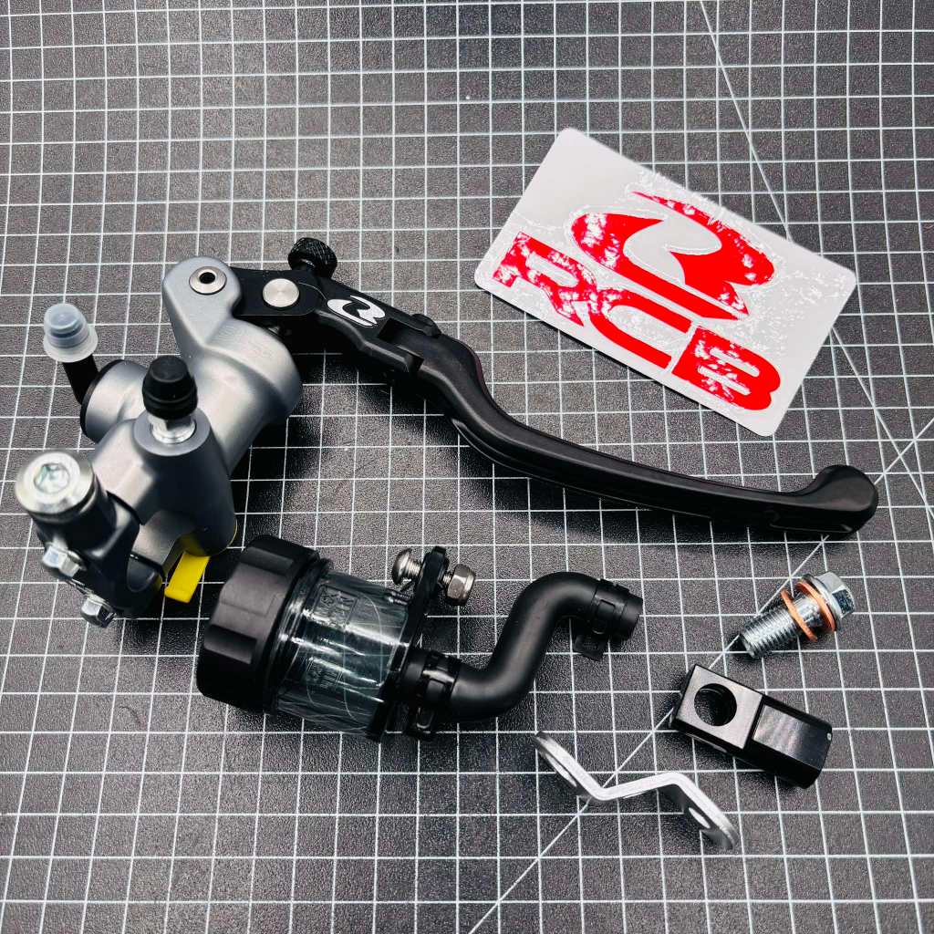 RCB FORGED MASTER BRAKE PUMP S1-FL 17MM RIGHT/LEFT HAND TITANIUM/BLACK ...