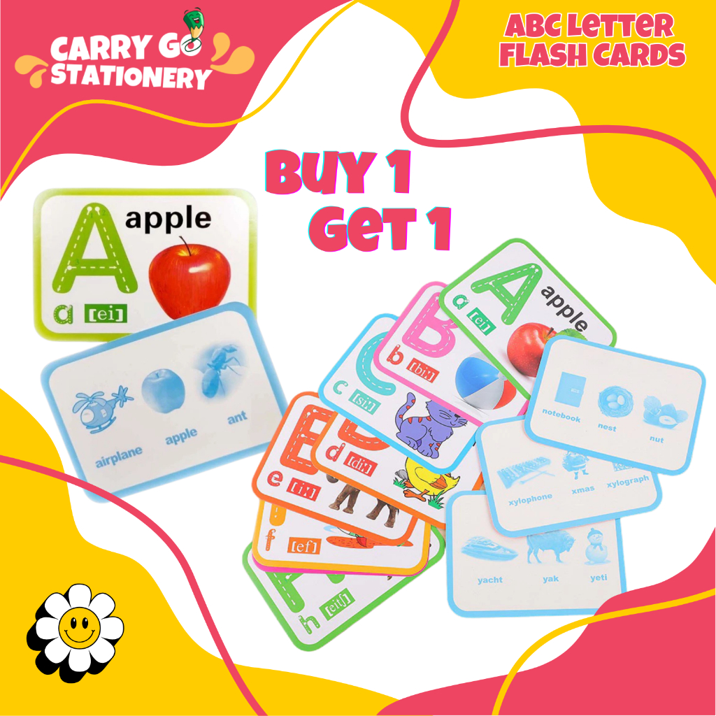 Buy1 Take1 ABC Alphabet Flash Cards for Baby, Toddler, Preschool Kids ...