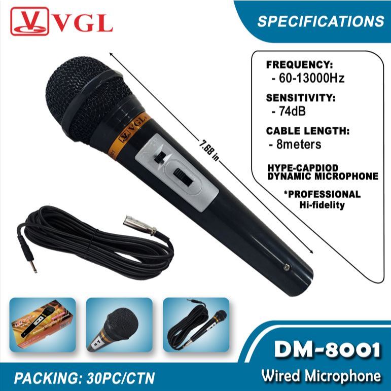 VGL DYNAMIC MICROPHONE ( DM 8001 ) | Shopee Philippines