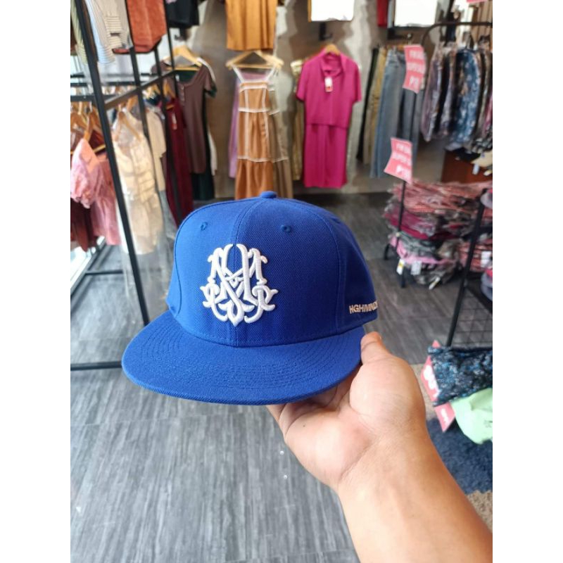 Blue logo fitted cap/hat by Highminds size 7 3.8 or 59cm | Shopee ...