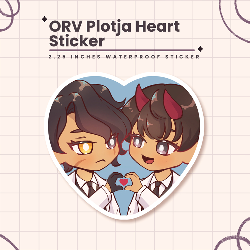 Plotja Heart | ORV Fanart | Matte Waterproof Laptop & Tumbler Sticker ...