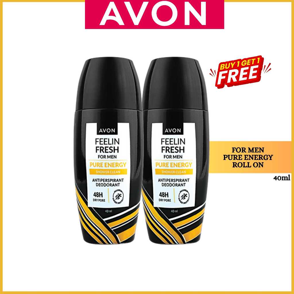 AVON Pure Energy Deodorant Men Roll on Anti Perspirant 72hrs 40ml ...