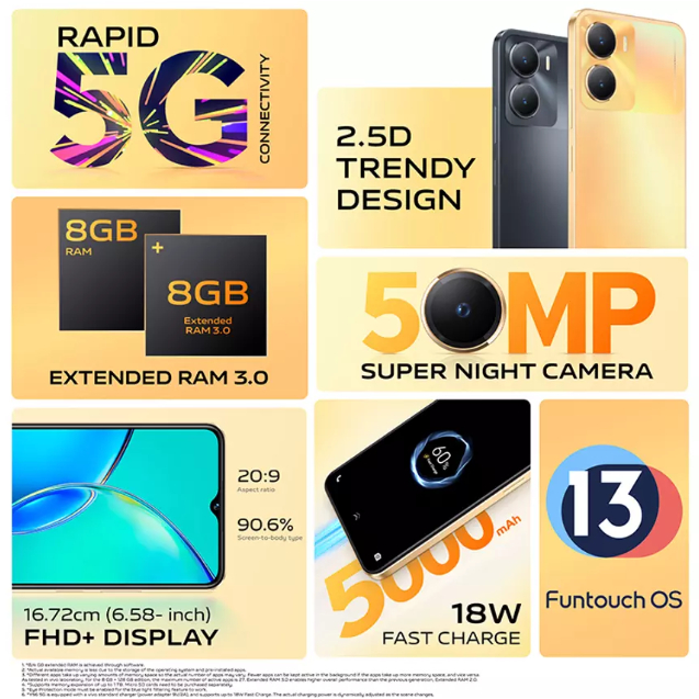 Y56 5G Smartphone 8GB RAM+256GB ROM | 6.58