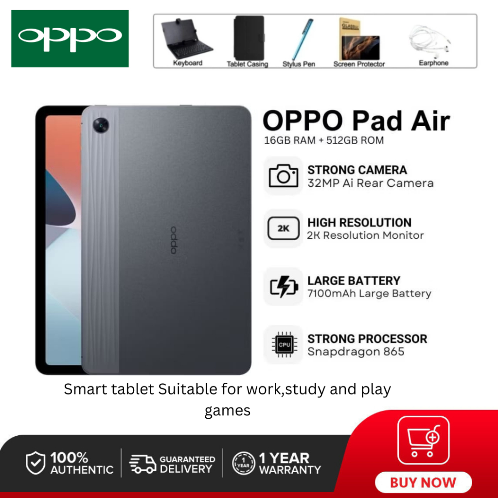 OPPO TAB Dual Sim 11.2 Inches 5G Android 12 Tab [16GB RAM 512GB ROM ...