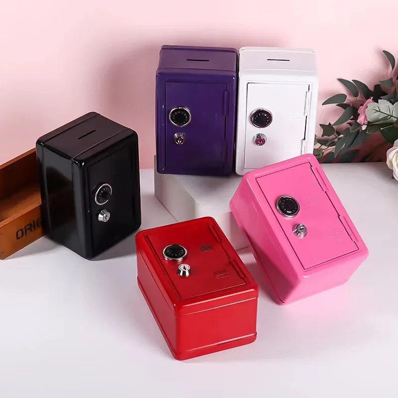 New Safe Security Metal Money Bank Deposit Cash Savings Saving Box 2 ...