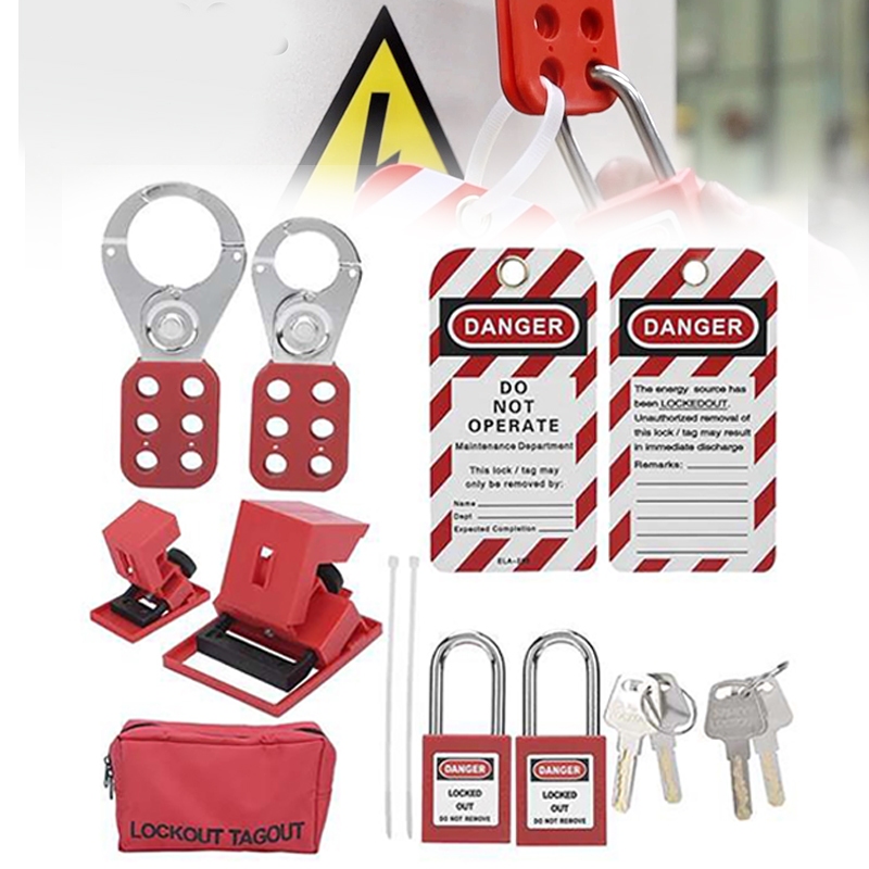 Electrical Lockout Tagout Kit Portable Durable with Padlock Warning ...