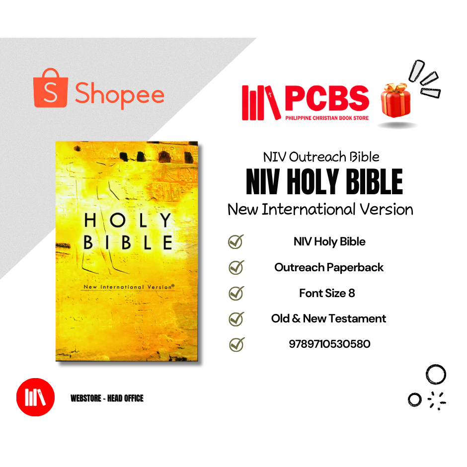 PCBS NIV Holy Bible Paperback (OLD & NEW TESTAMENT/FONT SIZE 8) New ...