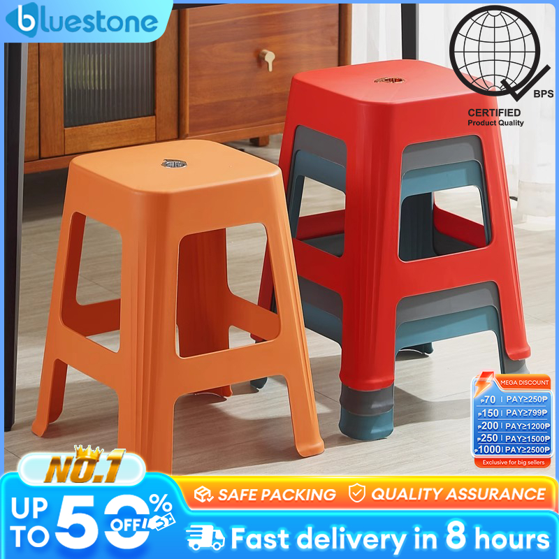 BS Nordic Dining Stool Thickened Dining Chair Stackable Plastic Stool ...