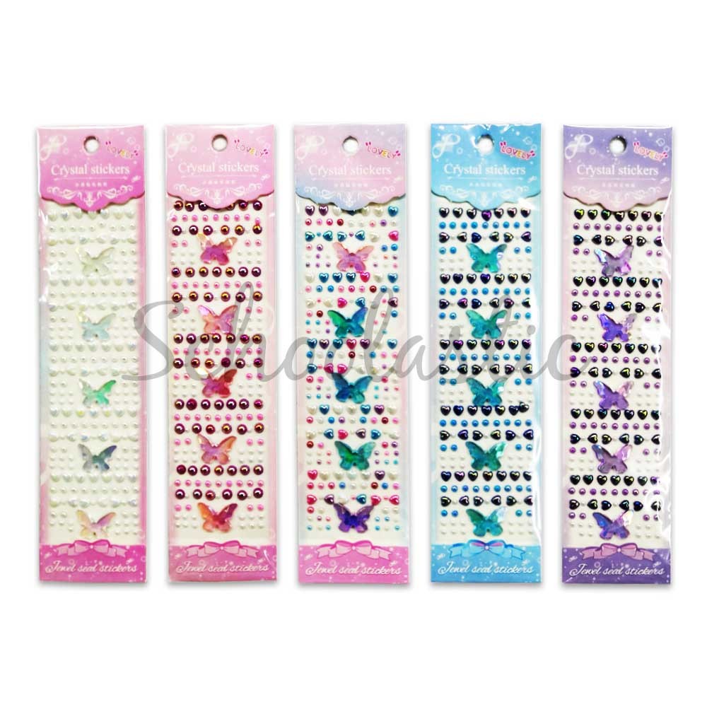 XY-023 Pearl Sticker with Butterfly DIY Self-adhesive Sticker | Shopee ...