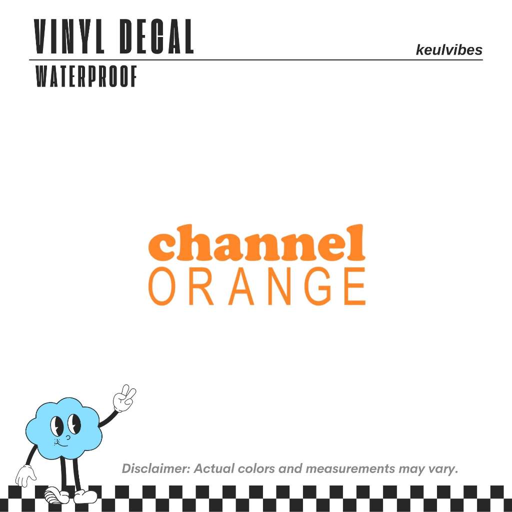 Channel Orange Frank Ocean Vinyl Decals rapper singer blond tumbler ...