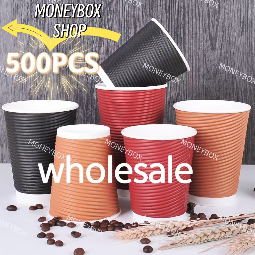 Wholesale Coffee Cup With Lid Rippled Paper Cup Disposable Hot drink ...