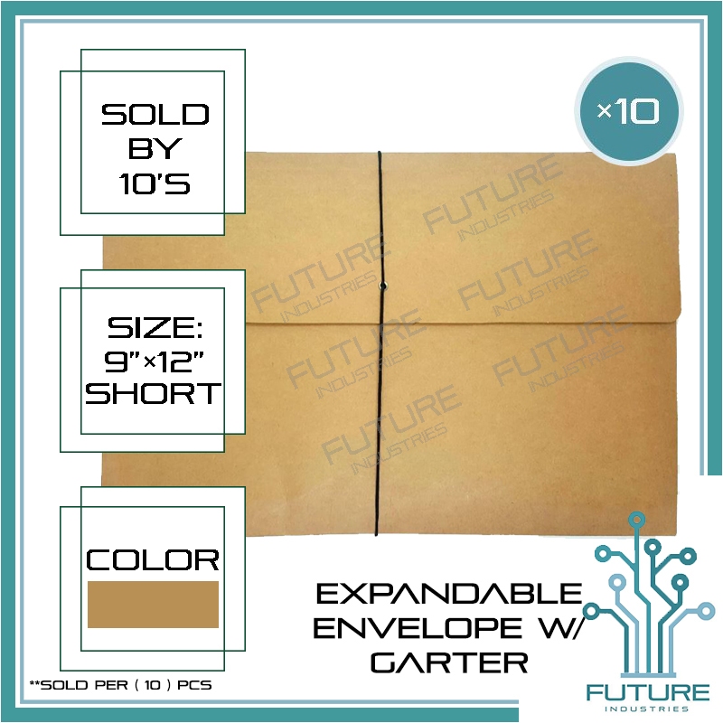Envelope Expandable With Garter Short Kraft Brown [Future Ind] | Shopee ...
