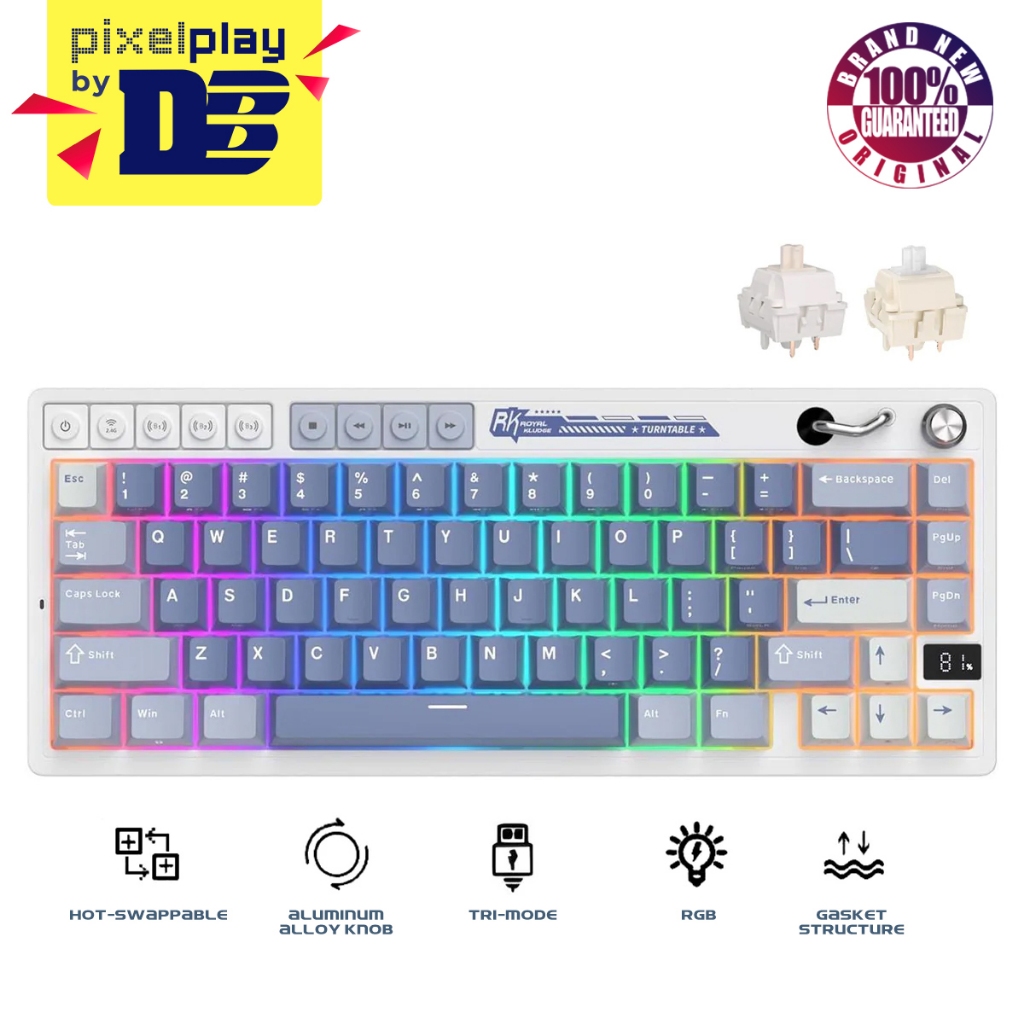 Royal Kludge RK M65 Tri-Mode RGB 66 Keys Hot-Swappable Mechanical ...