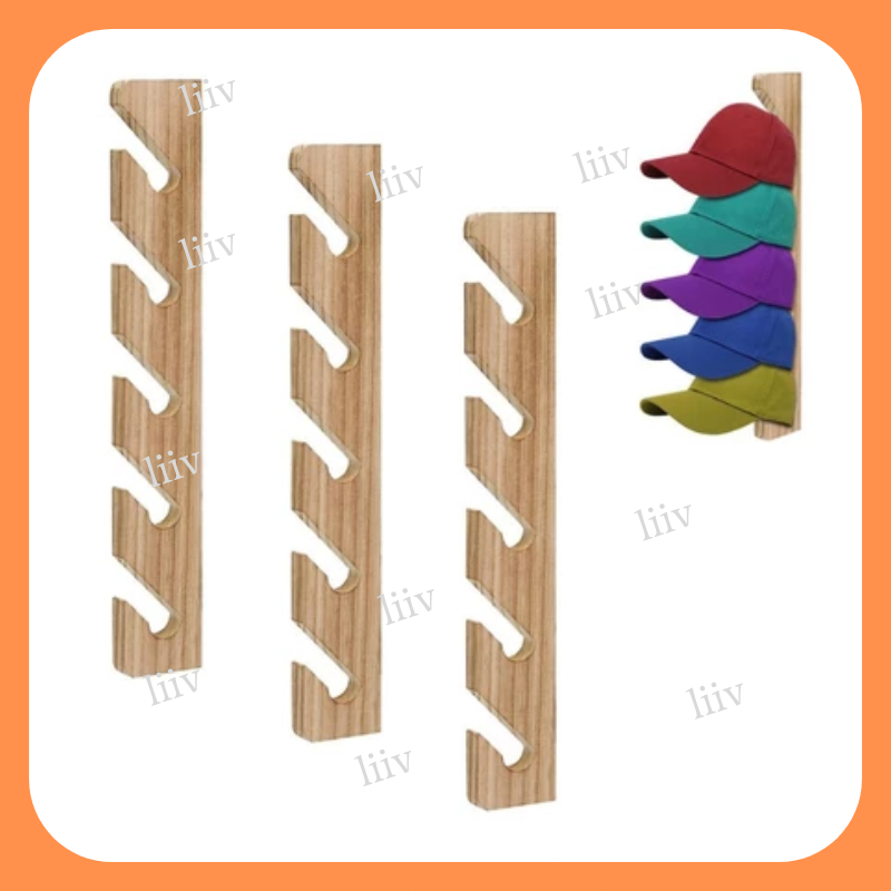 Wooden Hat Hanger Baseball Cap Hanger Space Saving Wall Mount Hat ...