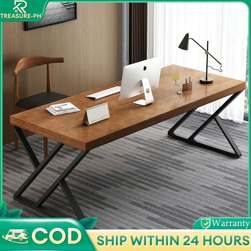 【Safe Package】Computer Table Solid Wood Office Table Study Table ...