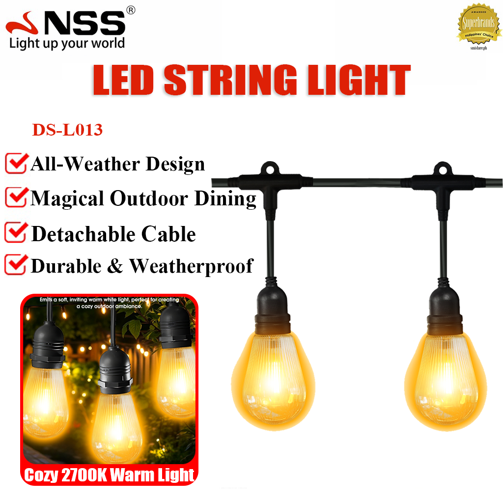 NSS LED String Lights Outdoor Wedding Party Garden Light Waterproof ...