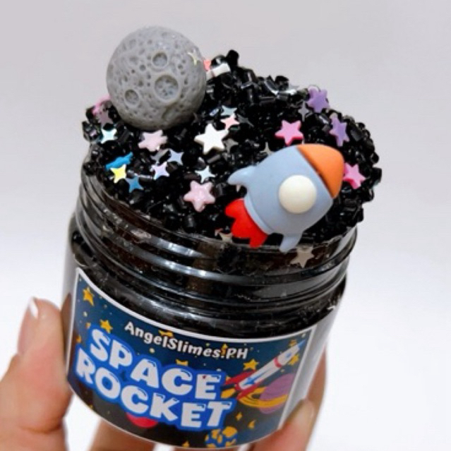 Space Rocket Bingsu in Clear Scented Slime Toy for Kids Sensory Play ...