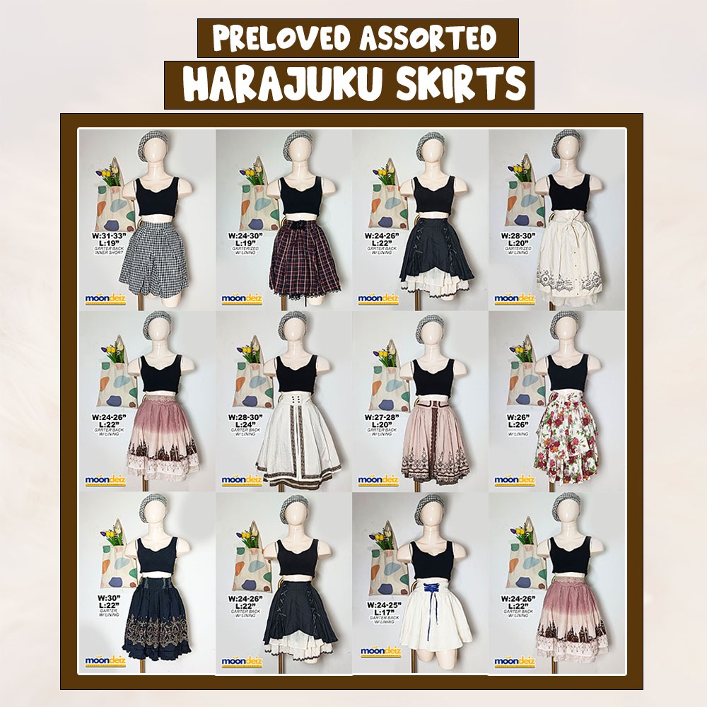 Preloved Assorted Harajuku Style Japan Skirts ( Cosplay, Maid, Ruffled ...