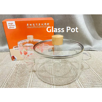 SC 1800ml Multi-Function Stew Pot Glass Pot for Cooking on Stove Clear ...