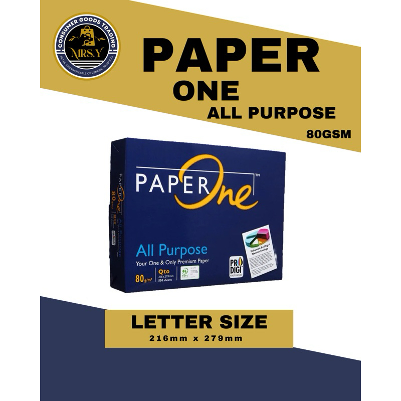 Letter/Short Size Paper One 80GSM 216x279mm | Shopee Philippines