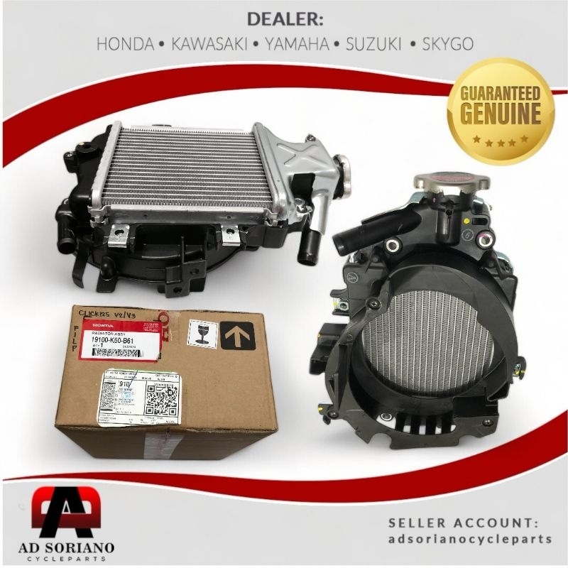 HONDA CLICK125 V1/V3 RADIATOR ASSY 19100-K60-B60 GENUINE | Shopee ...