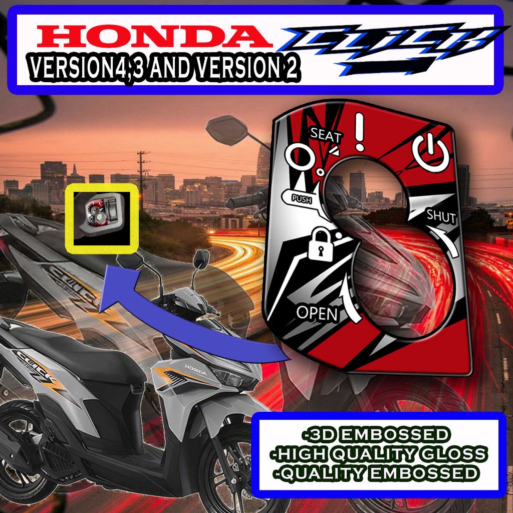 KEY PANEL IGNITION FOR HONDA CLICK VERSION4,3 AND VERSION 2/ KEY PANEL ...