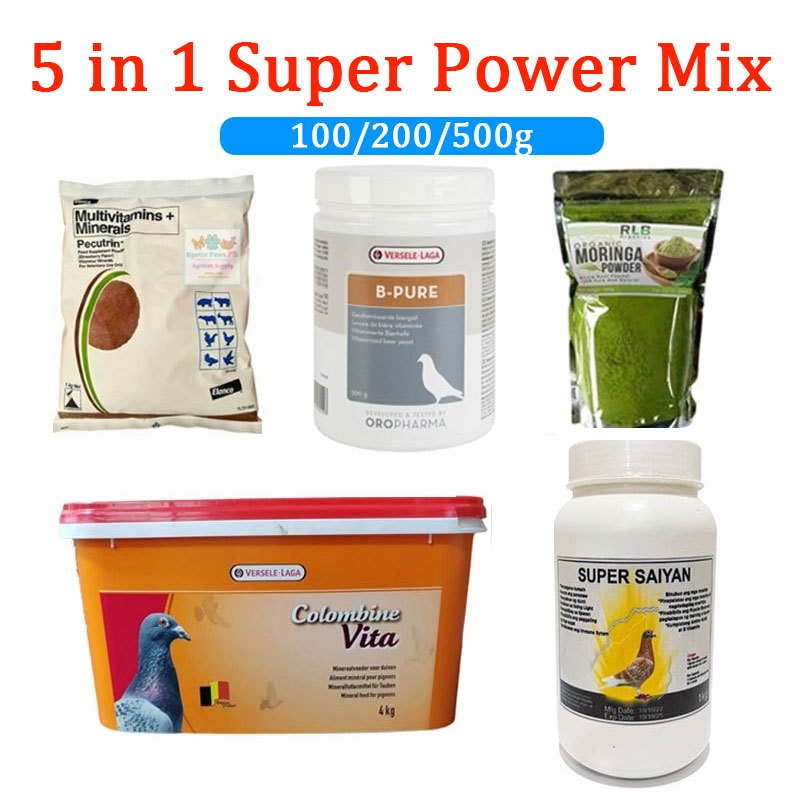 Pigeon 5 in 1 Super power Mix-Pink Mineral B-pure(Brewer Yeast) Super ...