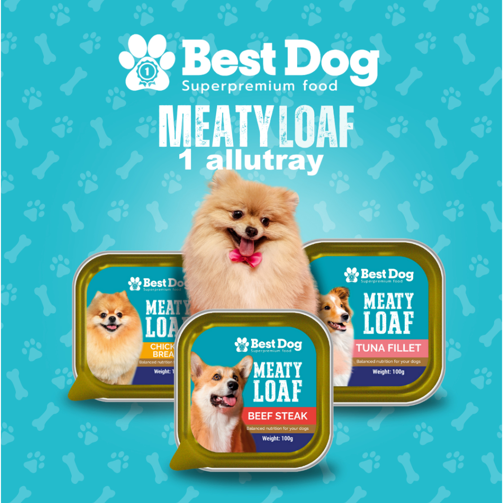 SP Best Dog Fresh Meaty Loaf Wet Dog Food Allutray 100grams (1 tray ...