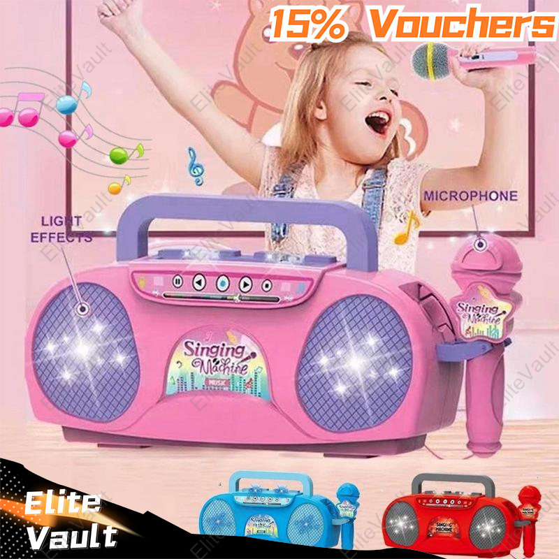 EliteVault Educational Singing Machine with Mic for Kids, Portable ...
