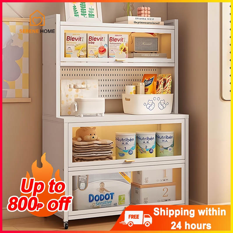 【Lowest Price】Kitchen Storage Cabinet Sideboard Cupboard Microwave ...