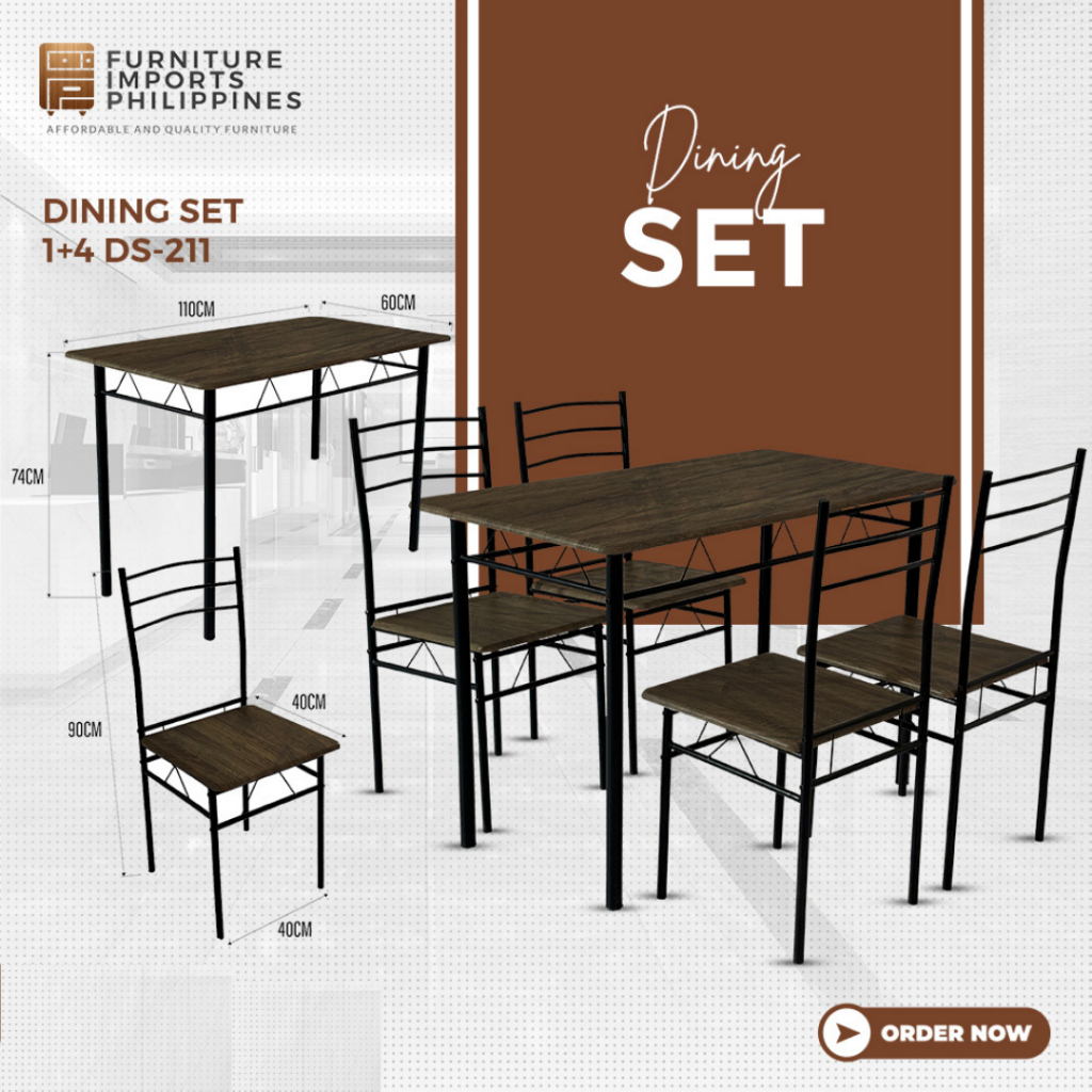 LENA - 4 SEATER DINING SET | Shopee Philippines