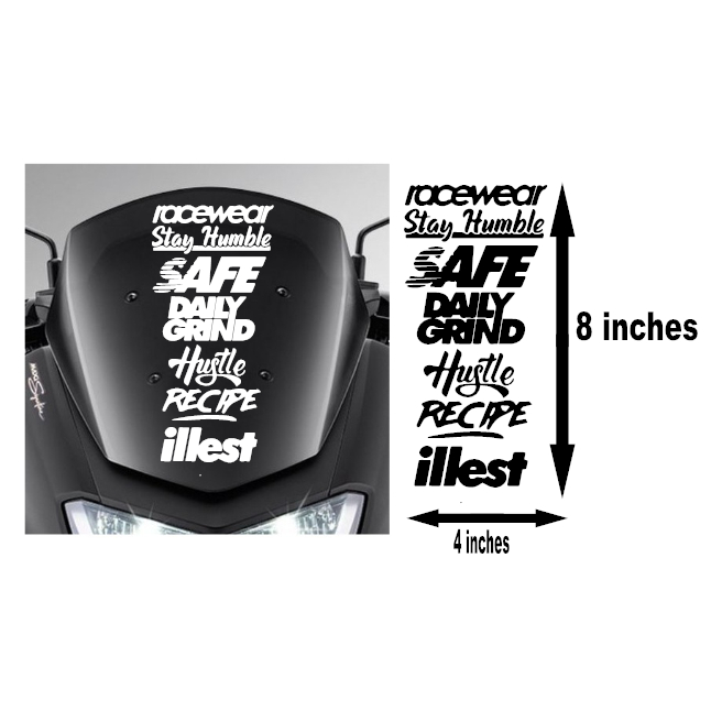 1set JDM Cutout sticker vinyl waterproof 8x4 inches | Shopee Philippines