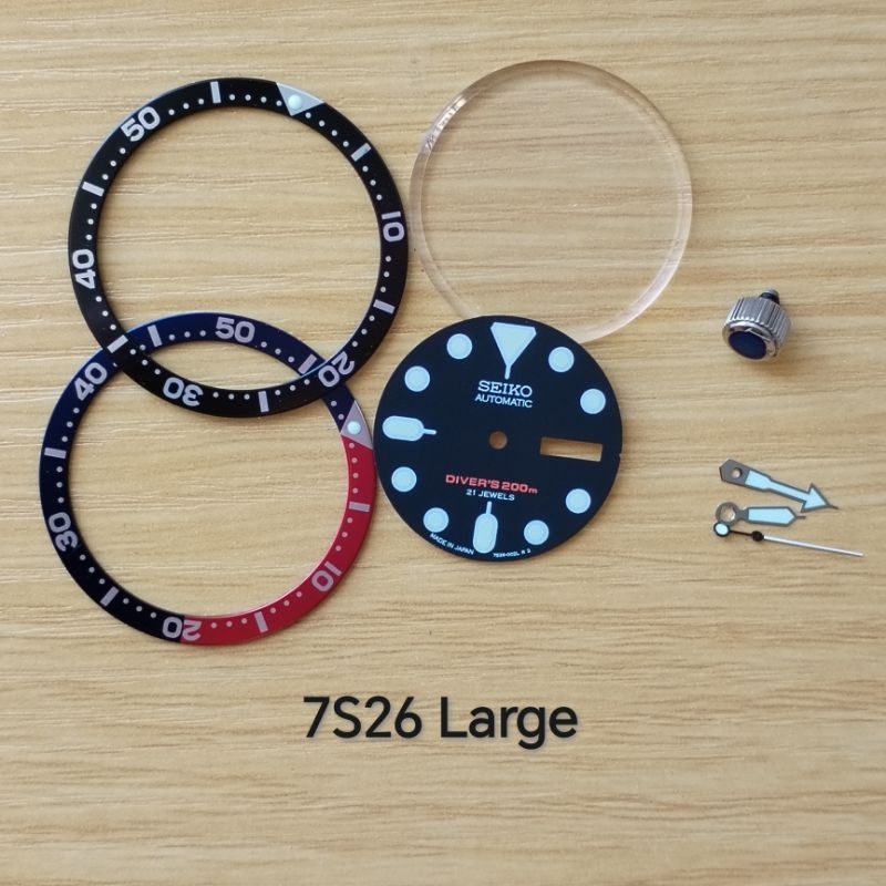 7S26 Large Hand Ring Dial Glass Crown Seiko Divers Replacement Part ...