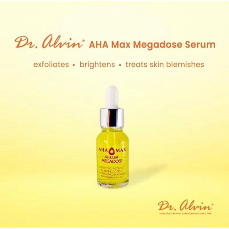 Dr Alvin AHA Max Megadose Facial Serum 15ml | Shopee Philippines