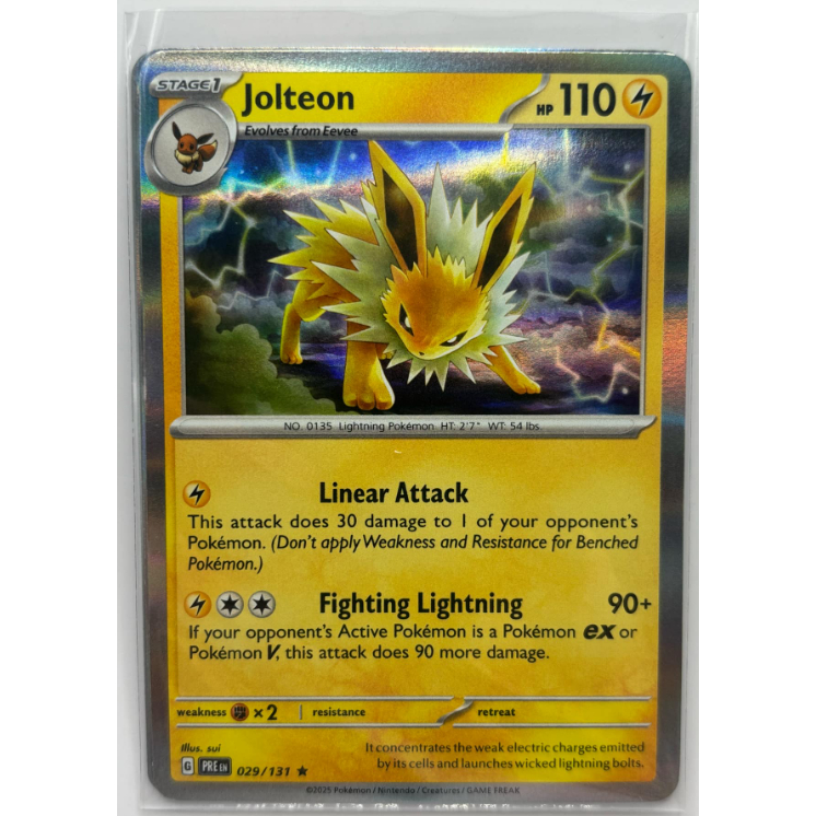 Pokemon Prismatic Evolutions - Jolteon 029/131 | Carta Singola Reverse Foil Originale - 3